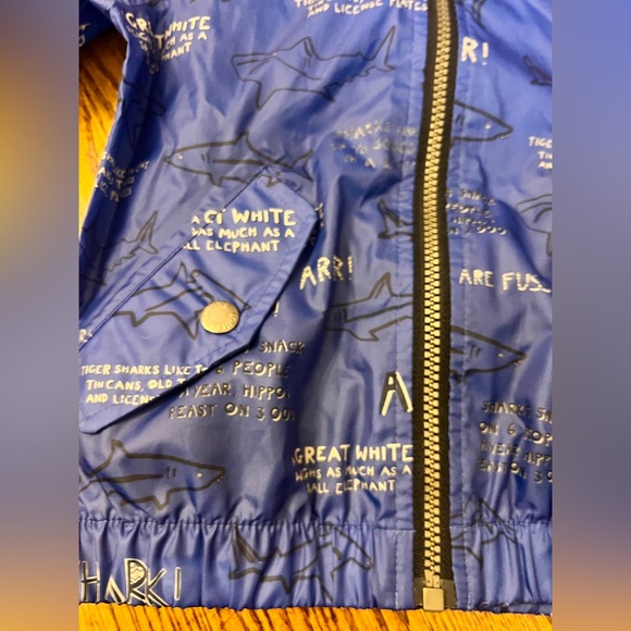 Joules blue shark rain coat toddler size 3T - Picture 5 of 8